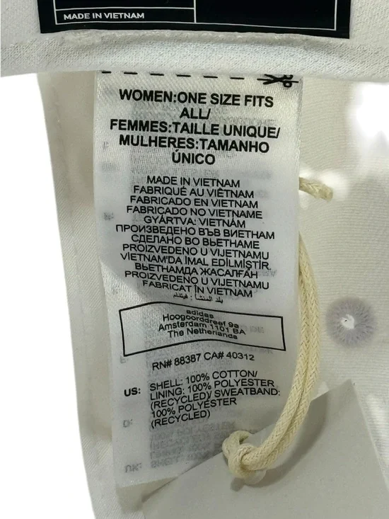 Adidas NWT Tonal Logo Baseball Cap White One Size - Picture 4 of 6